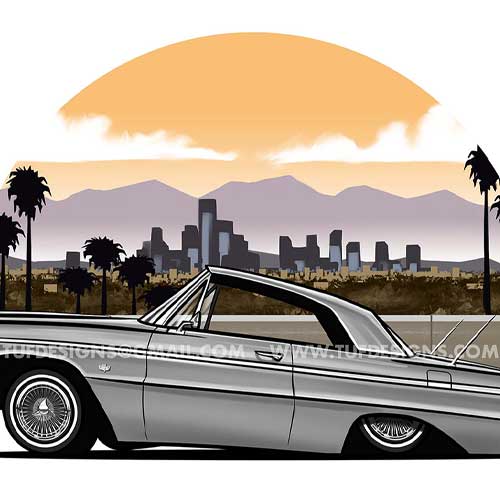 64 Impala lowrider artwork by TUF Designs