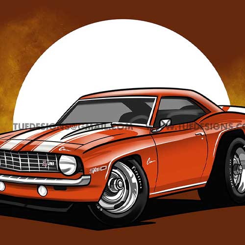 69 Chevy Camaro artwork by TUF Designs