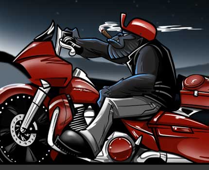 Bagger motorcycle artwork by TUF Designs