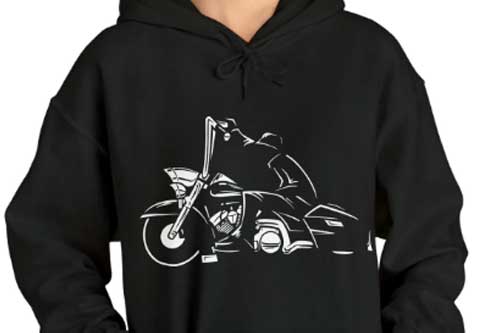 biker hoodie