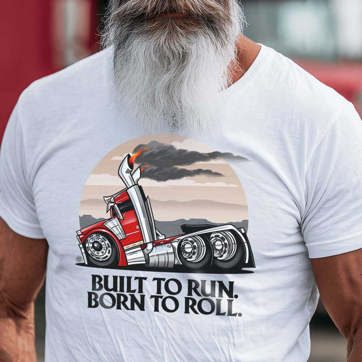 Built to Run trucker t-shirt by TUF Designs