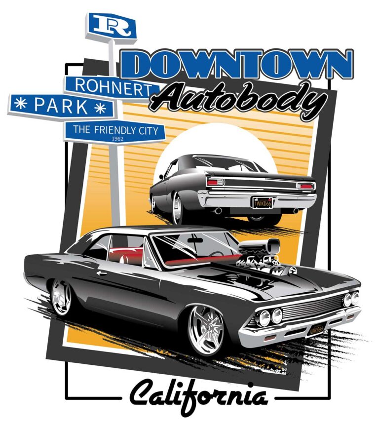 chevelle hot rod illustration