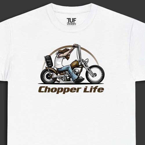 Chopper life t-shirt for Harley bikers