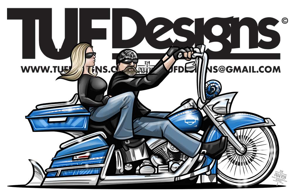 Custom vehicle art and motorcycle drawings by TUF Designs