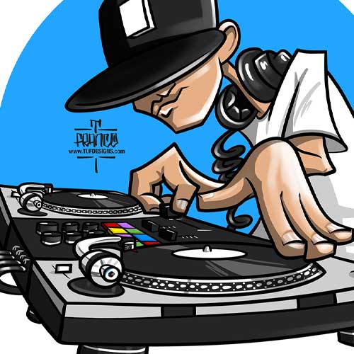 dj character drawing thumbnail