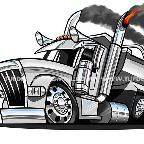 Peterbilt dump truck drawing