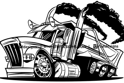 dump truck vector art btn