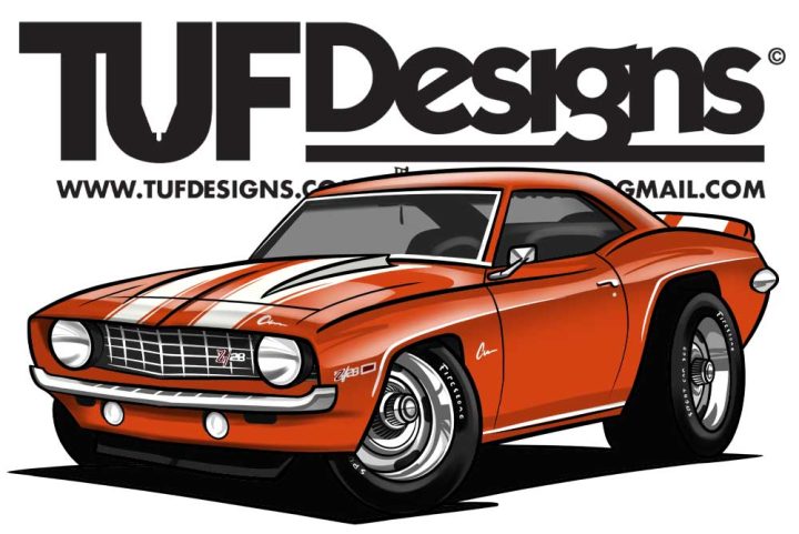 Custom car drawings and digital art by TUF Designs