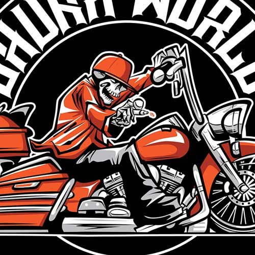 Harley Davidson biker character vector art by TUF Designs