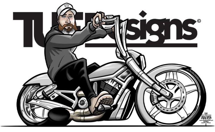 cartoon motorcycle drawings