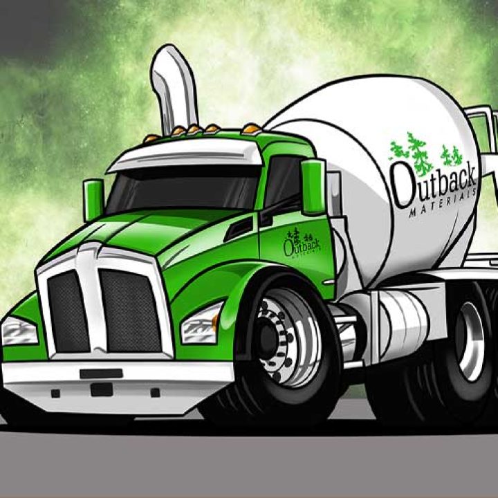 Heavy duty cement truck drawing by TUF Designs