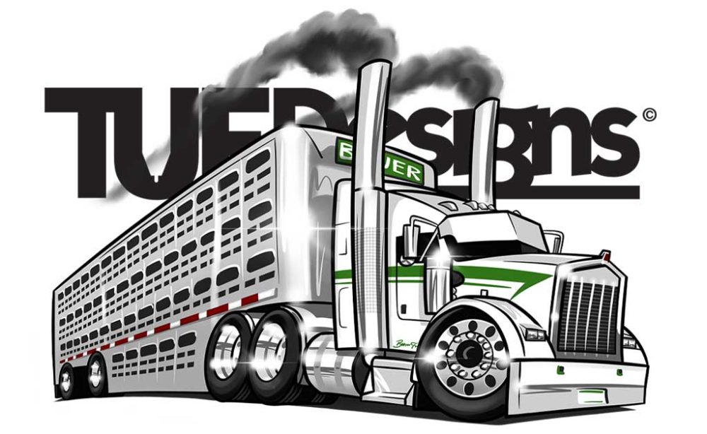 Kenworth Semi Trucks & Big Rig Art - Toon style drawings by TUF Designs