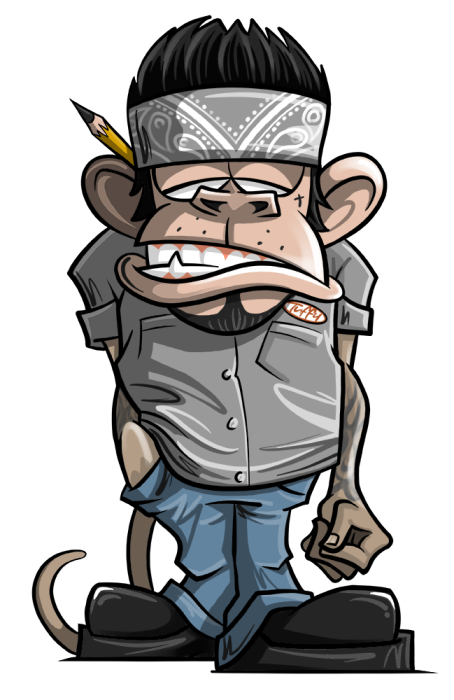 Tuffy mascot drawing by TUF Designs