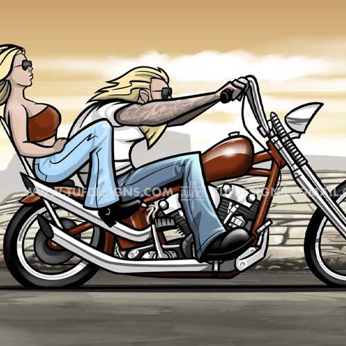 harley chopper art