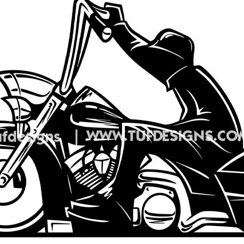 Harley Davidson biker vector art