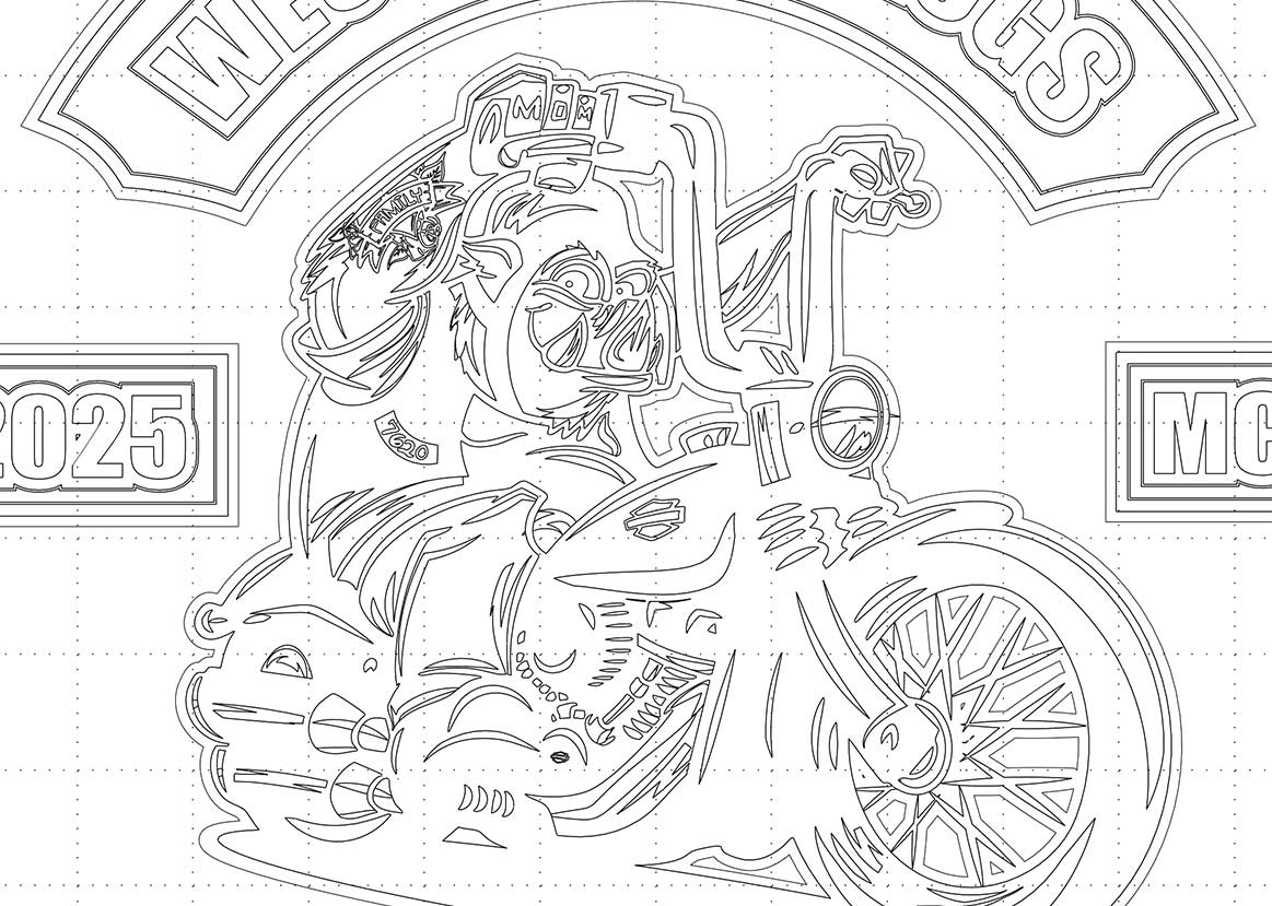 Harley Davidson Softail vector art