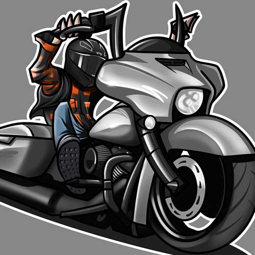 Harley Davidson Street Glide Drawing by TUF Designs