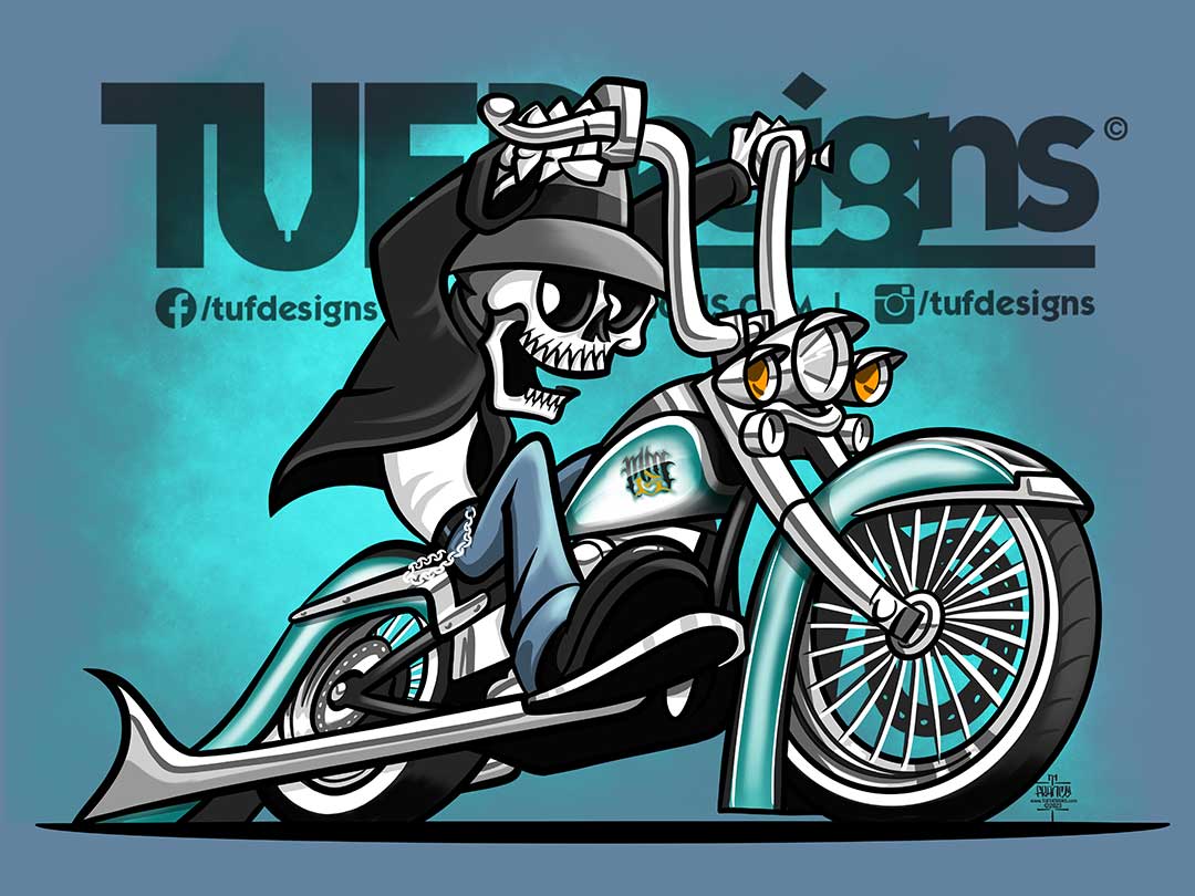 Harley Heritage vicla drawing by TUF Designs