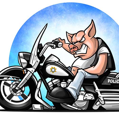 harley pig police