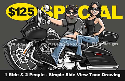 motorcycle toon drawing 125 1