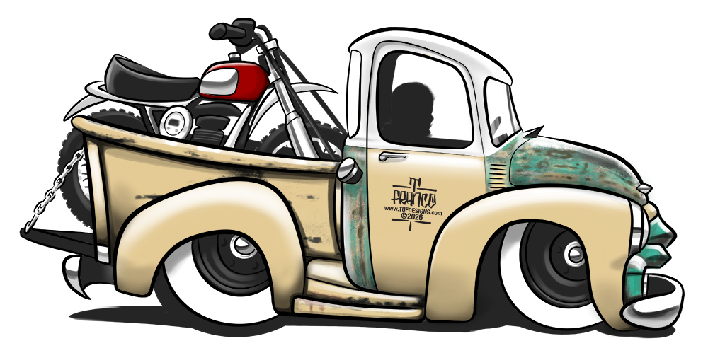 Old Chevy pickup truck art by TUF Designs