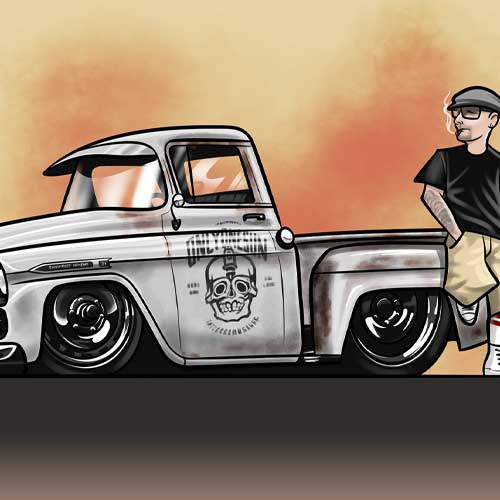 Pickup truck drawing