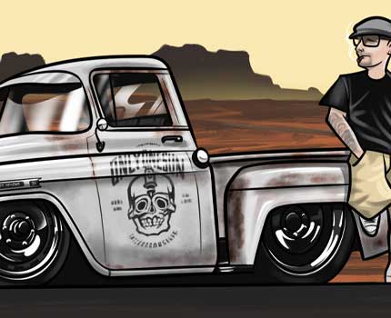 Pickup truck art by TUF Design