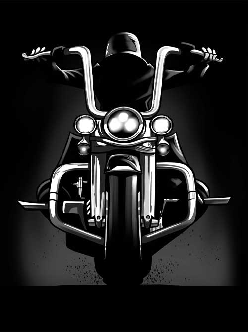 Harley Davidson ghost biker poster by TUF Designs