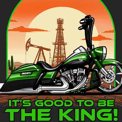 Harley Davidson Road King illustration by TUF Designs