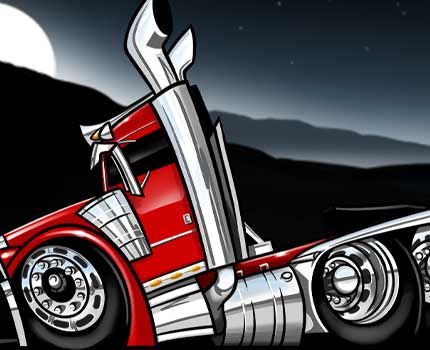 Semi truck drawing by TUF Designs