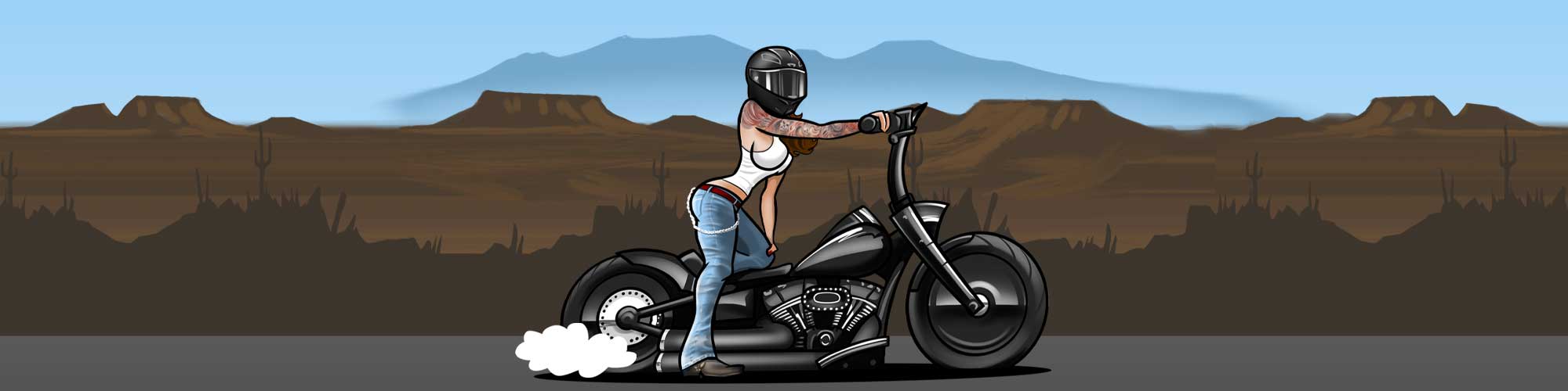 Harley Davidson Fat Boy motorcycle illustration