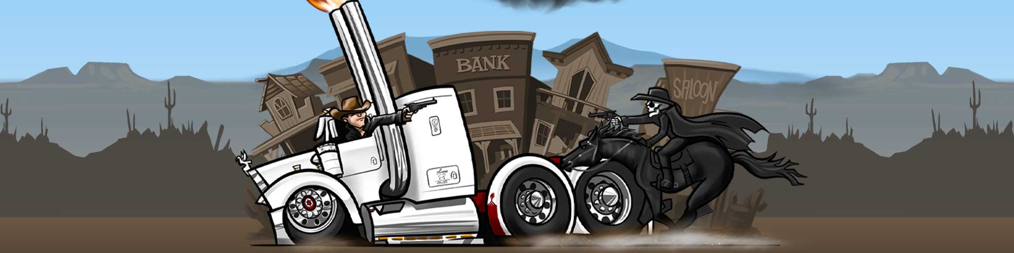 cowboy trucker illustration by TUF Designs