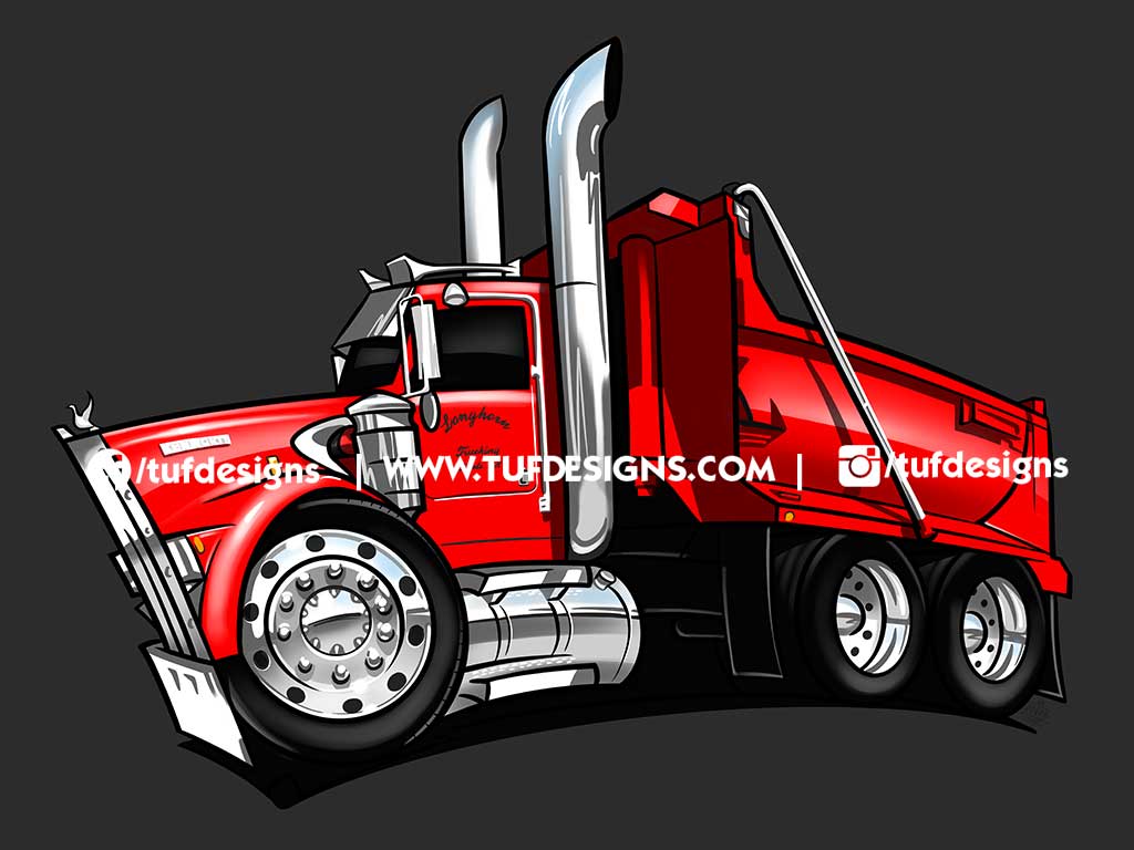 truck drawing dump truck