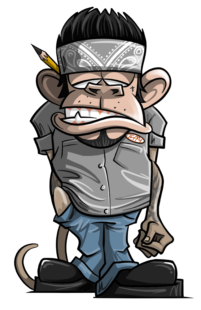 Tuffy mascot drawing by TUF Designs