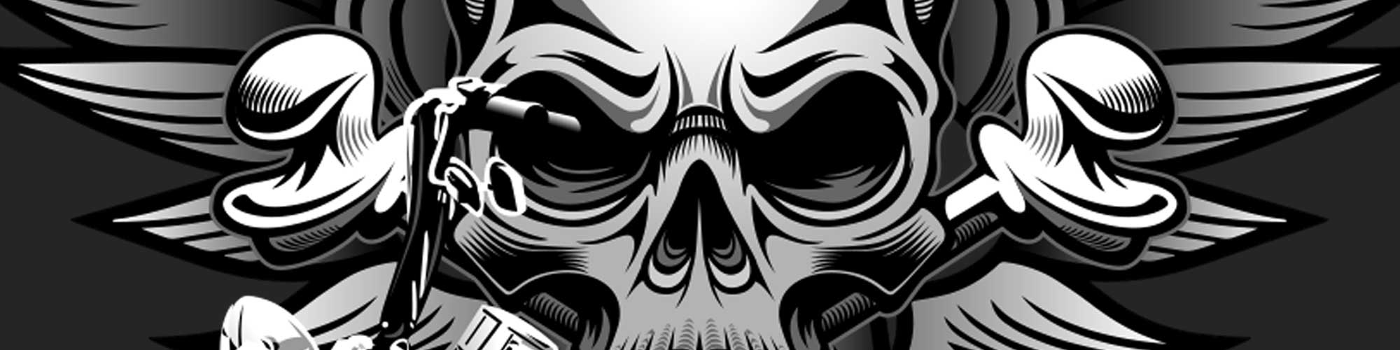 Vector art skull design by TUF Designs